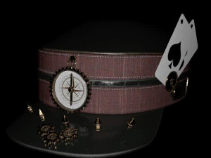 Topi militer gaya Kartu lama Model 3D