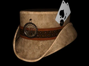 Steampunk Hat old card 3D Model