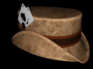Steampunk Hat old card 3D 模型