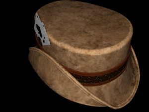 Steampunk Hat old card 3D 模型