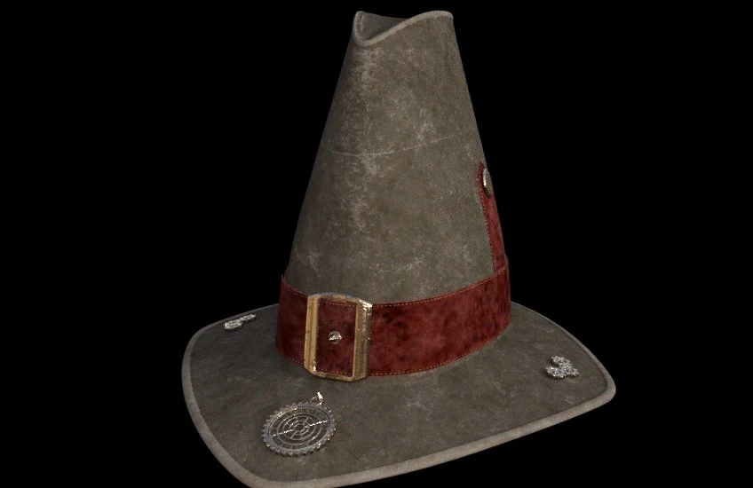 Hat historic old 3D Model .c4d .max .obj .3ds .fbx .stl .blend