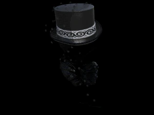 Hats cabaret old female 3D Model