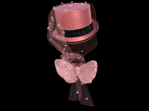 Hoeden cabaret oude vrouw 3D Model