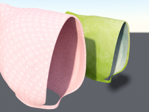 Fae caps unissex 3D Model