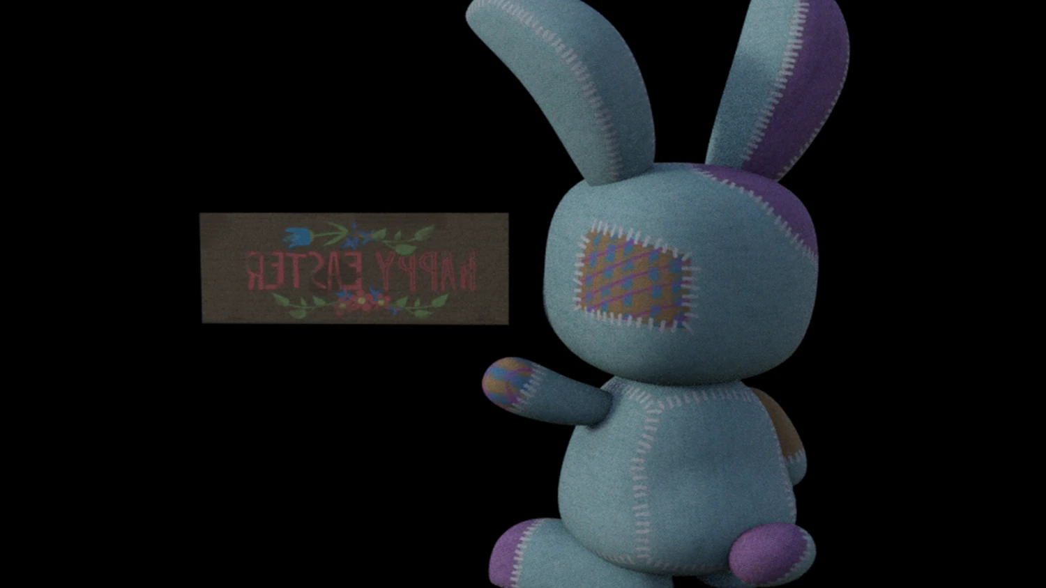 Bunny easter signal 3D Model .c4d .max .obj .3ds .fbx .stl .blend 