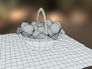 Pack eggs easter with basket Modelo 3D