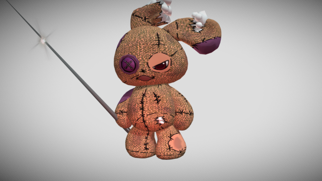 Easter Voodoo Rabbit 3D Model .c4d .max .obj .3ds .fbx .stl .blend 