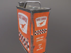 Lata de tinta retr&ocirc; de &oacute;leo de motor Modelo 3D