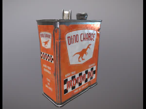 Motor oil retro tint can 3D Model