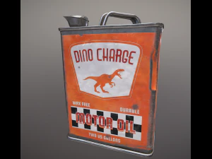 Motor oil retro tint can 3D Model