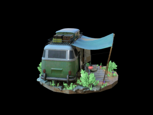 Bus traveler kombi adventure 3D Models