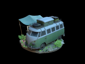 Bus traveler kombi adventure 3D Model