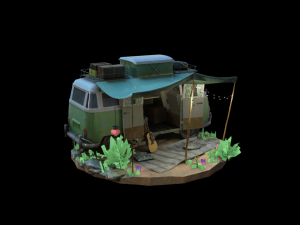 Bus traveler kombi adventure 3D Model