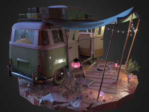 Bus traveler kombi adventure 3D Model