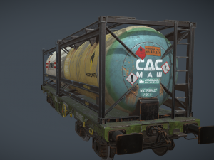 Railway tank hitch Model 3D