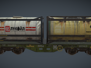 Railway tank hitch Model 3D