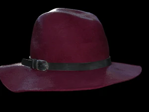 Moda na czerwony kapelusz Model 3D