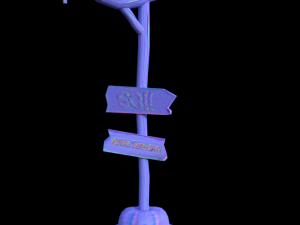 Lantern decor halloween signal 3D Model