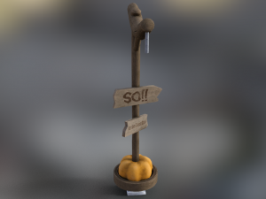 Lantern decor halloween signal 3D Model
