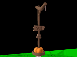 Lantern decor halloween signal 3D Model