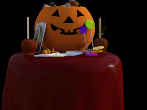 Table Halloween candy 3D-Modell