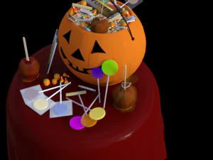 Table Halloween candy 3D Model