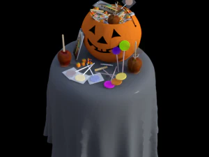 Table Halloween candy 3D Model