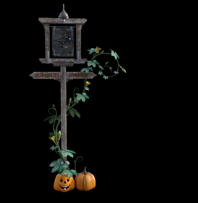 Avenue Halloween 3D Модель .c4d .max .obj .3ds .fbx .stl .blend 