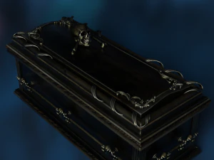 Arredamento del vampiro della bara Modello 3D