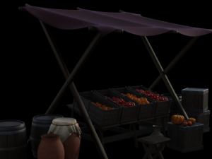 Display stand fruits Store Modelo 3D