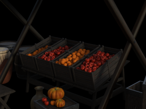 Display stand fruits Store Modelo 3D