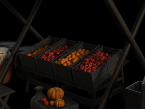 Soporte de exhibici&oacute;n de frutas Tienda Modelo 3D