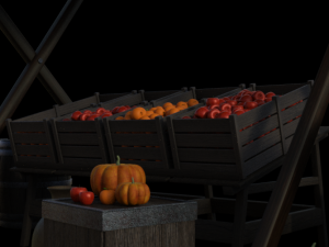 Display stand fruits Store Modelo 3D