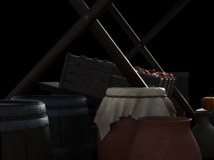 Soporte de exhibici&oacute;n de frutas Tienda Modelo 3D