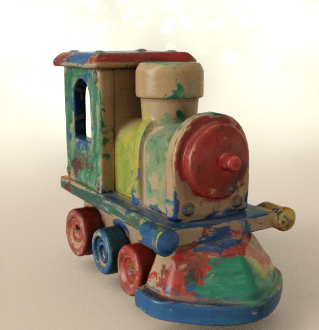 Painted train Modèle 3D .c4d .max .obj .3ds .fbx .stl .blend 