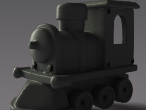 Painted train Modèle 3D