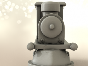 Painted train Modèle 3D