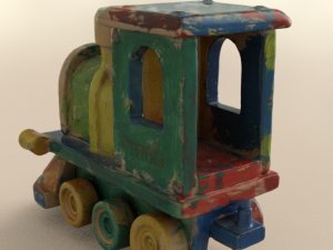 Painted train Modèle 3D