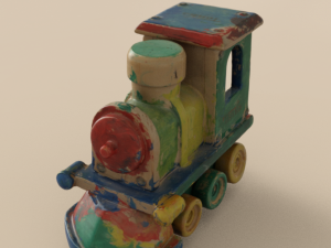 Painted train Modèle 3D