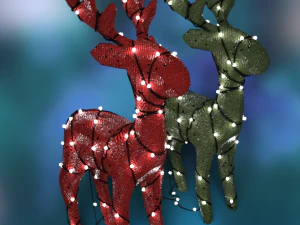 Lighted Decor Deer Christmas 3D Model