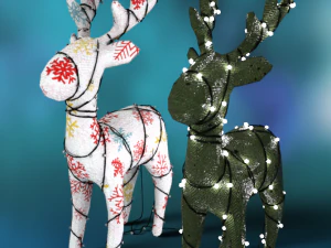 Lighted Decor Deer Christmas 3D Model