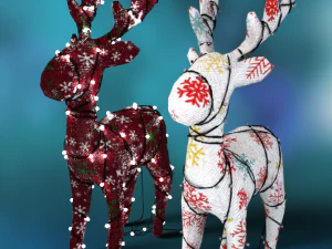 Lighted Decor Deer Christmas 3D Model