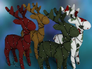 Lighted Decor Deer Christmas 3D Model