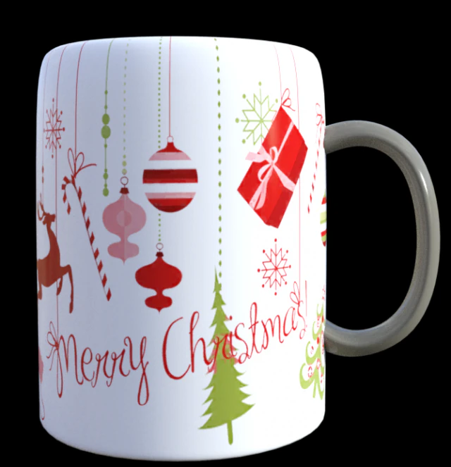 Tazza di Natale di Natale Modello 3D .c4d .max .obj .3ds .fbx .stl .blend 