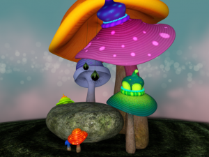 Mistical Mushroom Rock 3D 模型