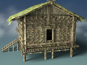 Bamboo Houses Modelo 3D