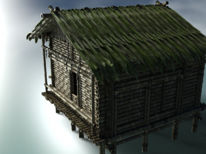 Bamboo Houses Modelo 3D