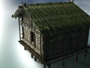 Bamboo Houses 3D Model