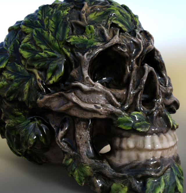 Skull Florest Model 3D .c4d .max .obj .3ds .fbx .stl .blend 