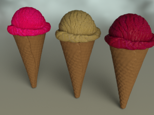 Ice cream balls 3D Model